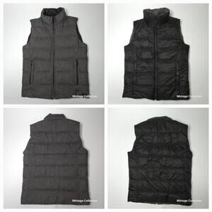 Hugo Boss Darnom2 Grey Black Wool Reversible Puffer Bubble Down Vest Size 38R
